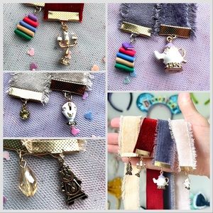 📖📚 Disney bookmark handmade- charms Mickey Minnie Belle Forky rex Cinderella